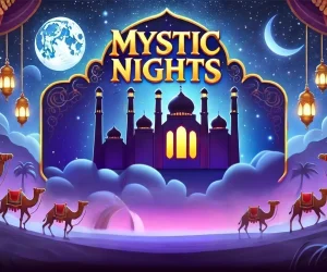 Embark on an enchanting journey with Mystic Nights Slot Adventure. Spin the reels to uncover treasures and enjoy magical features in this Arabian-themed slot game.